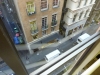 View of the street below, from the staircase at Greenhouse
