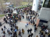 People at an entrance to the MCG.